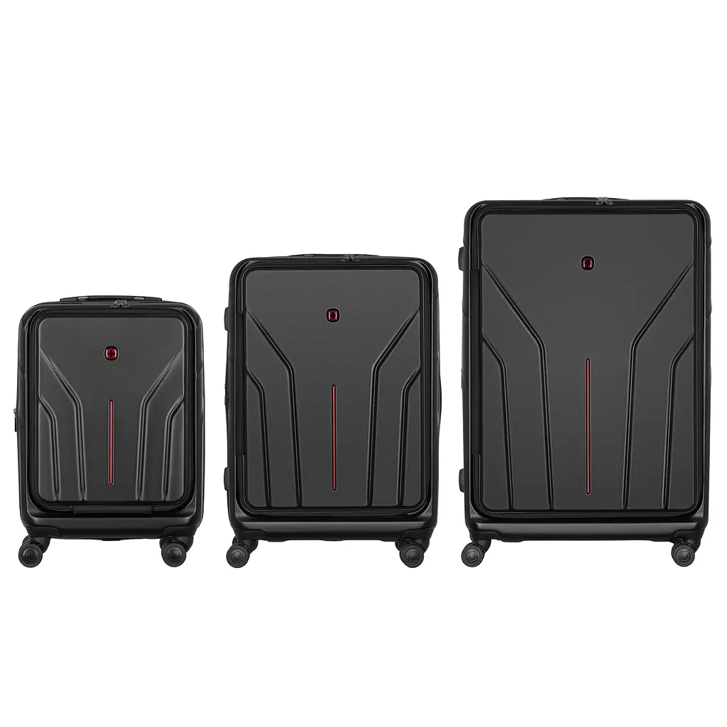 Wenger Набір валіз Wenger Amplix Hardside, полікарбонат, (S+M+L), TSA, 4 колеса, EXP, чорний - фото 2