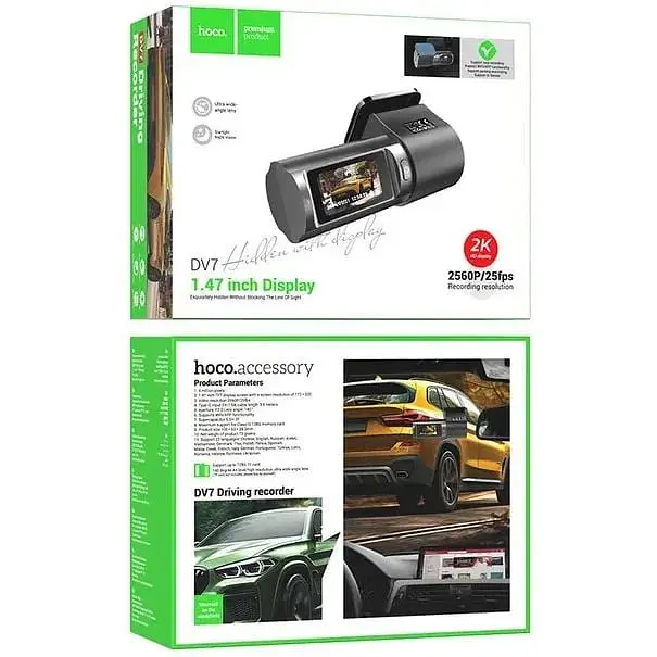 Відеореєстратор Hoco DV7 2K display hidden driving recorder (6942007623377) - фото 5