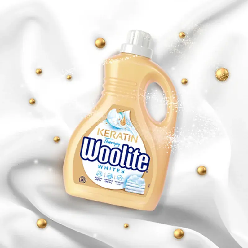 Гель для прання Woolite Для світлих та білих тканин З кератином 1.8 л (5908252004553) - фото 3