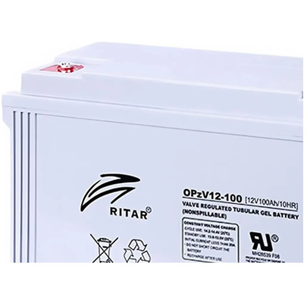 Акумулятор Ritar GEL 12V/100Ah/1200Wh [OPzV12-100] [125621] - фото 2