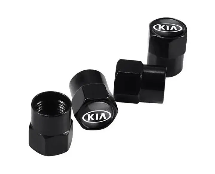 Ковпак вентиля колеса Kia Кіа 4 шт Тюнінг Чорні - фото 3