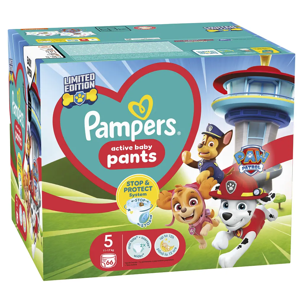 Підгузки Pampers Junior розмір 5 (12-17 кг) Paw Patrol 66 шт. (8006540863619) - фото 2