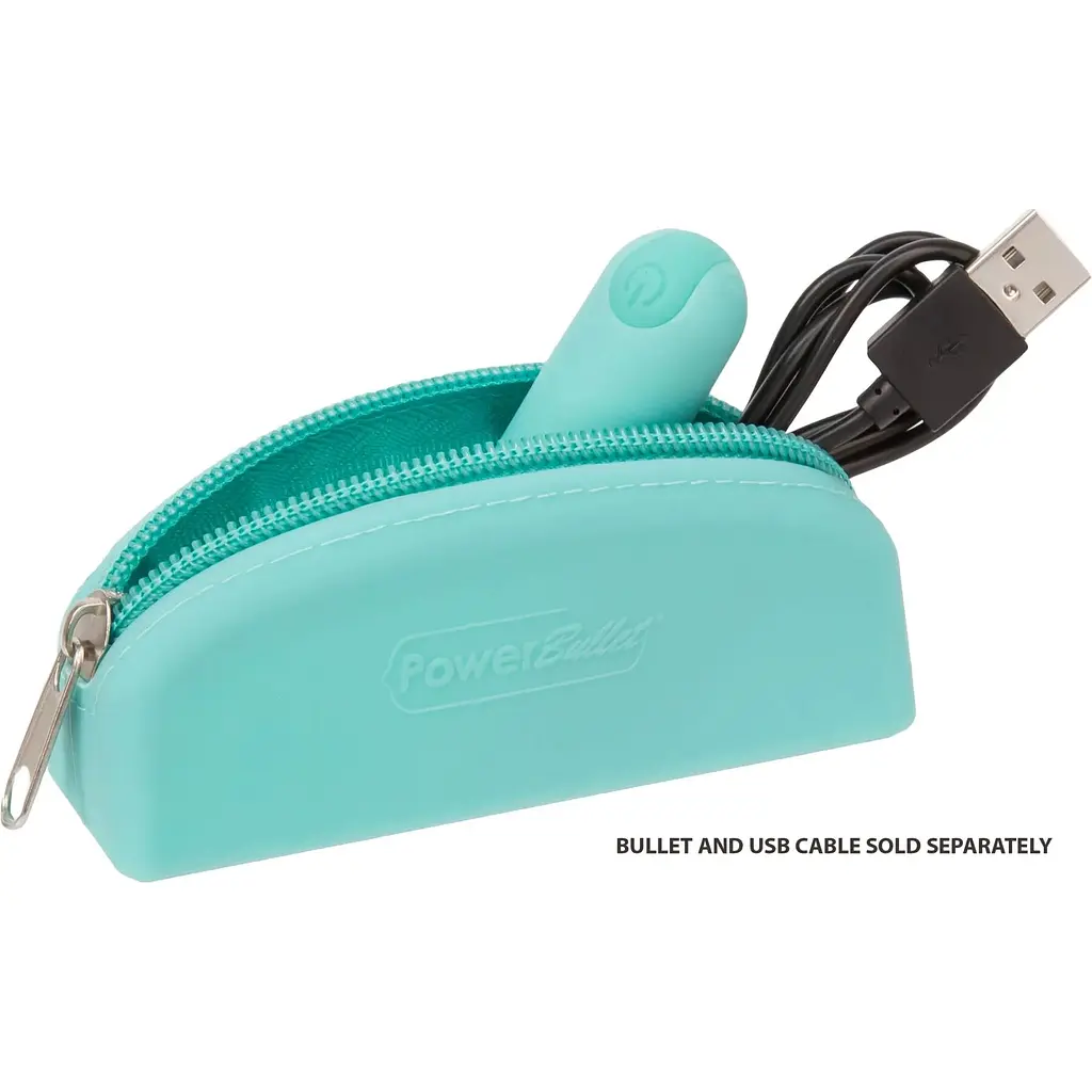 Сумка для зберігання секс-іграшок PowerBullet - silicone Storage ZippeRed Bag Teal - фото 4