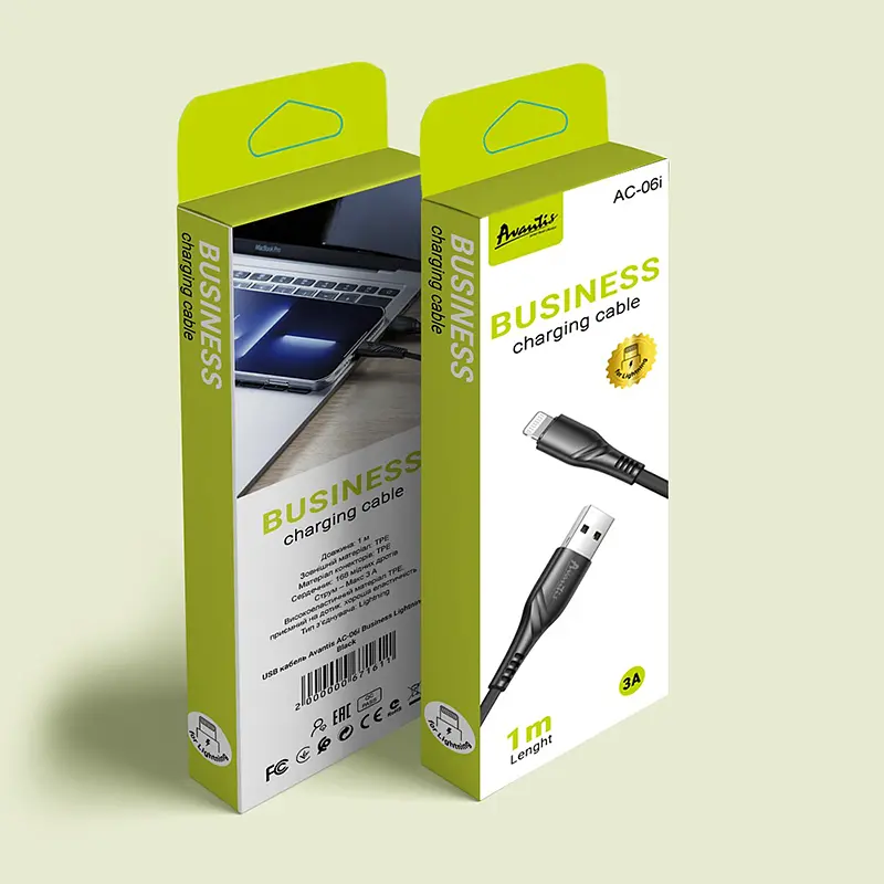 Кабель Avantis AC-06i Business USB – Lightning- чорний - фото 2