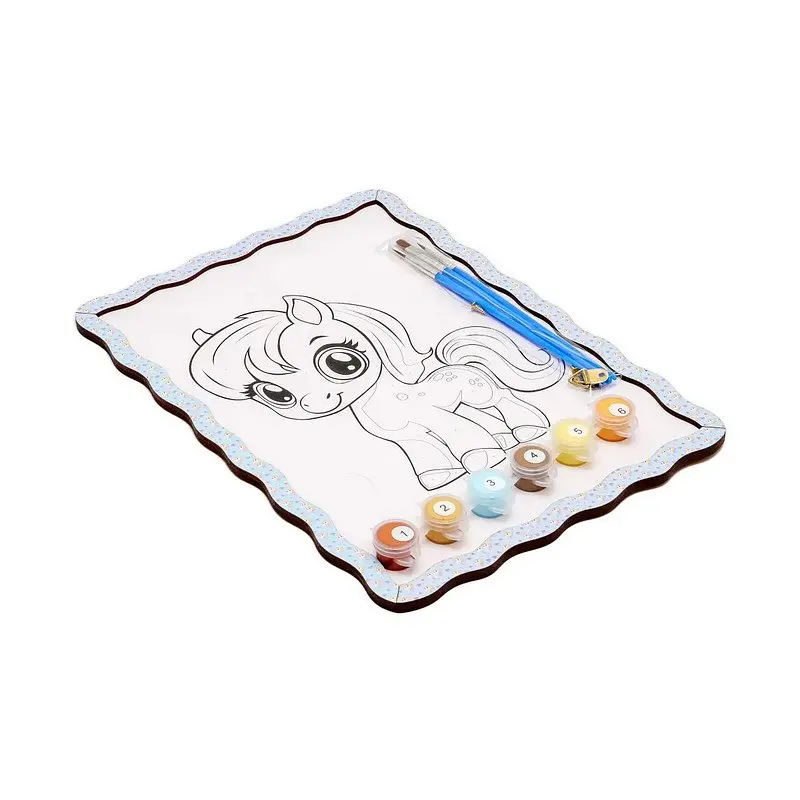 Дитячий набір для розпису по дереву Поні Puz-22961 формат А4 - фото 2