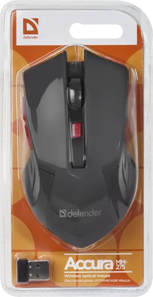 Мишка Defender Accura MM-275 Black-Red (52276) - фото 4