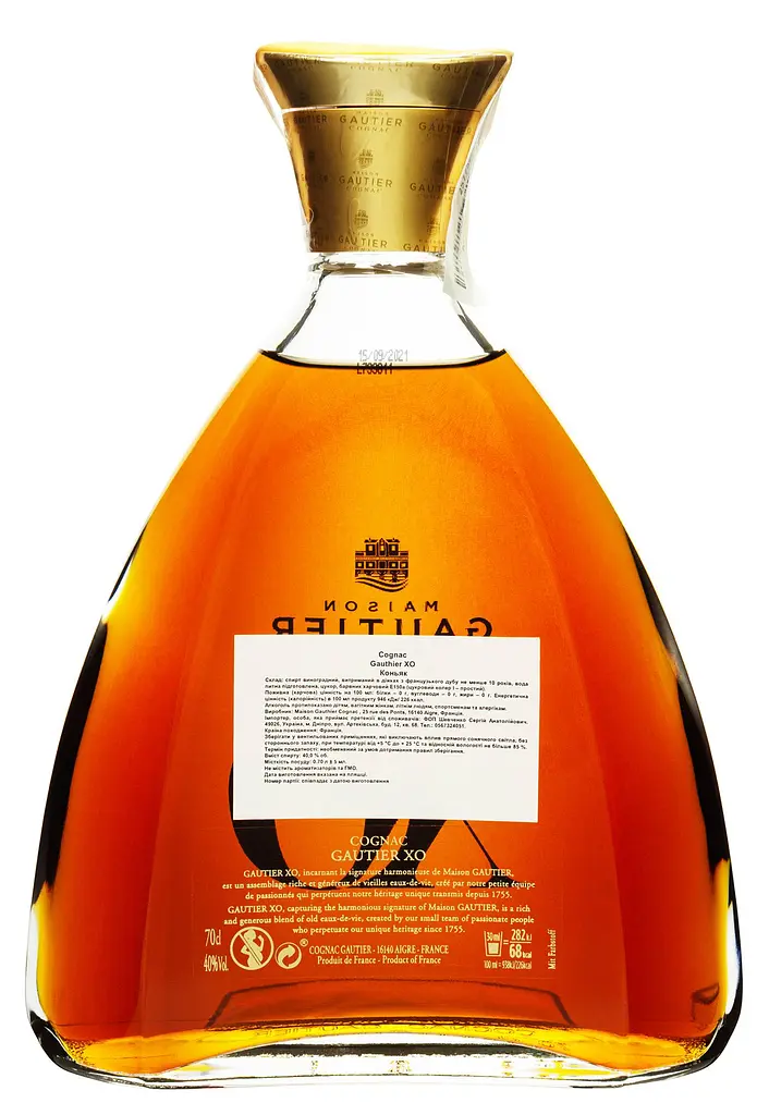 Коньяк Gautier XO 40% 0.7 л в подарунковій упаковці - фото 3