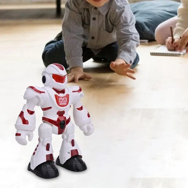 Танцующий робот на радиоуправлении Robot-Q9 вращение 360° движение движение звук освещение программирование PRC - фото 3