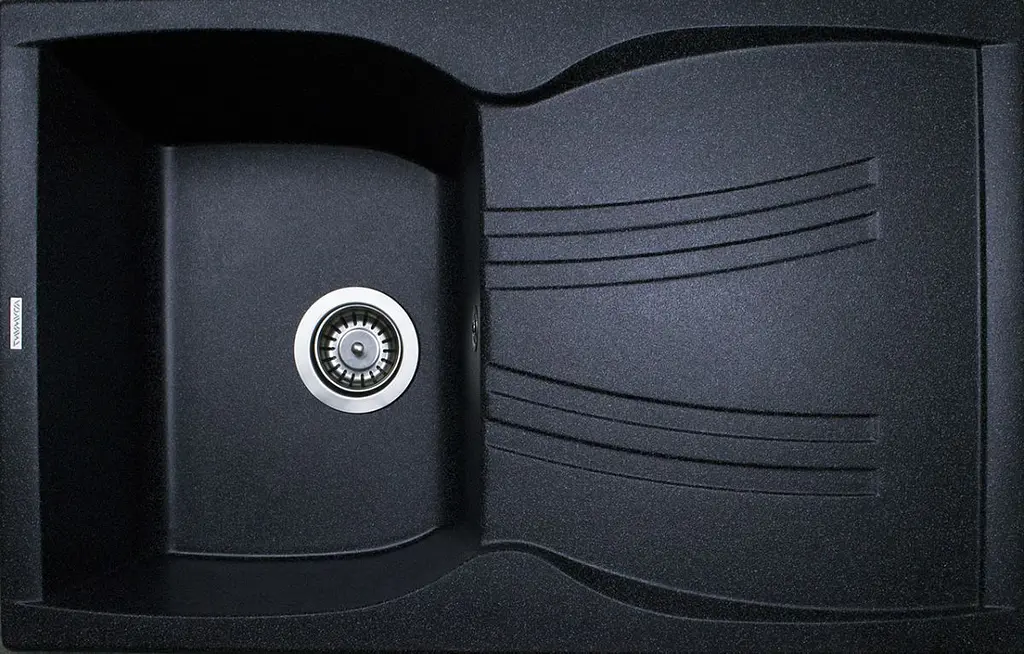 Кухонна мийка Adamant NEW LINE чорний металік 780x495x235 мм, з крилом 78 см