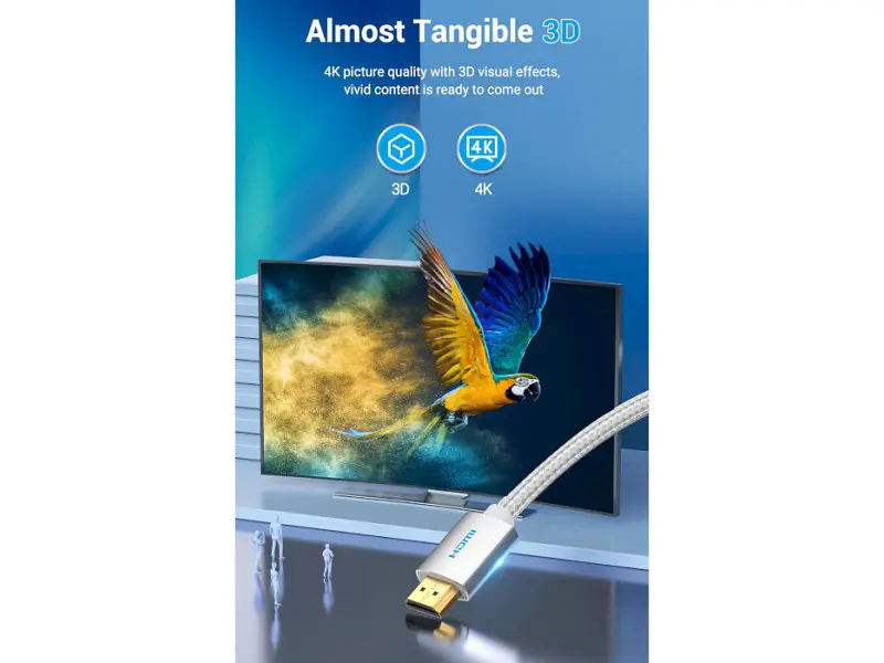 Кабель Vention HDMI to HDMI v2.0 10m Silver (AABIL) - фото 10