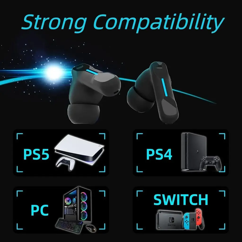 Бездротові ігрові навушники Middle Rabbit SW4 Bluetooth 2.4G для PS4 PS5 PC Switch - фото 6