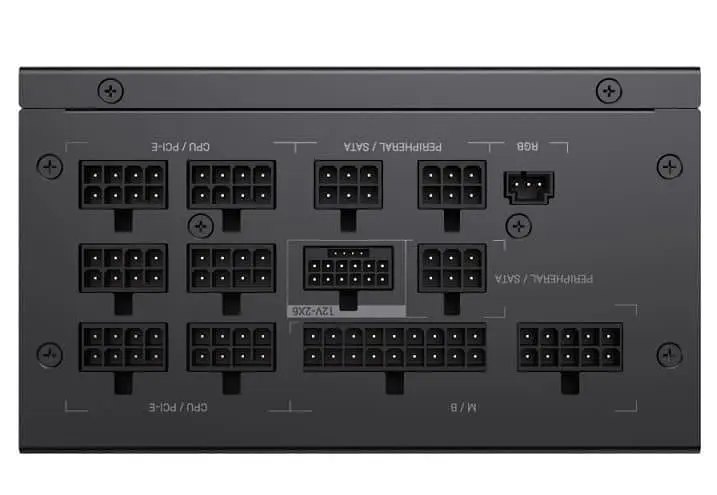 Блок живлення GameMax Lion core 1000P 1000W ATX 3.1 80+ Platinum (Lion core 1000P) Black - фото 3