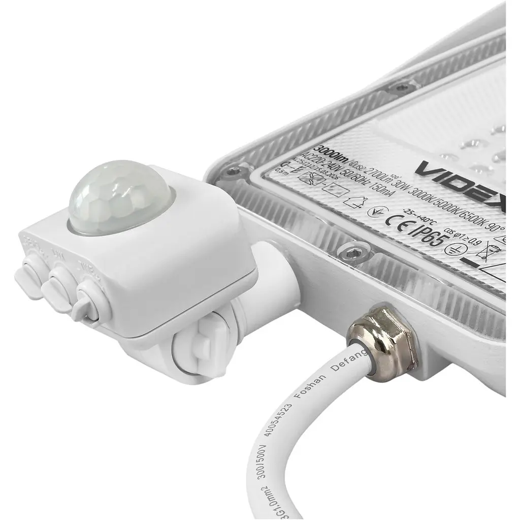 Світлодіодний прожектор Videx F5 30W з датчиком руху і освітленості White (VL-F5-030CW-S) [168708] - фото 10