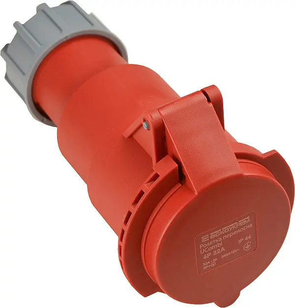 Розетка переносная P4 32А IP44 3P+PE UCombi АСКО-УКРЕМ (A0080010124) - фото 3
