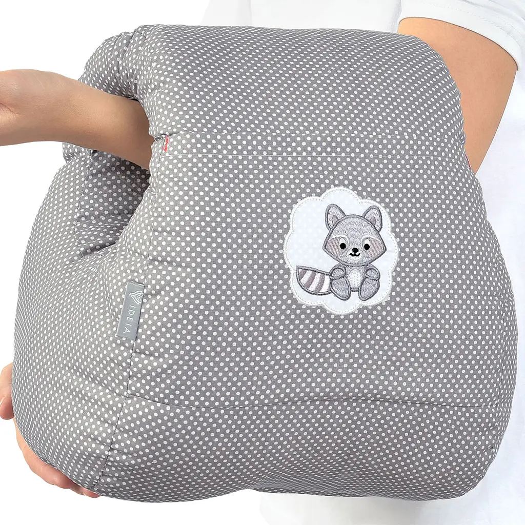 Подушка для годування Papaella Mini Горошок, 28х30 см, сірий (8-31999) - фото 6