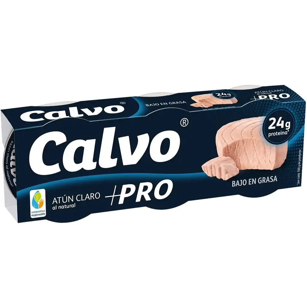 Тунець Calvo +PRO у власному соку 3 шт. х 65 г