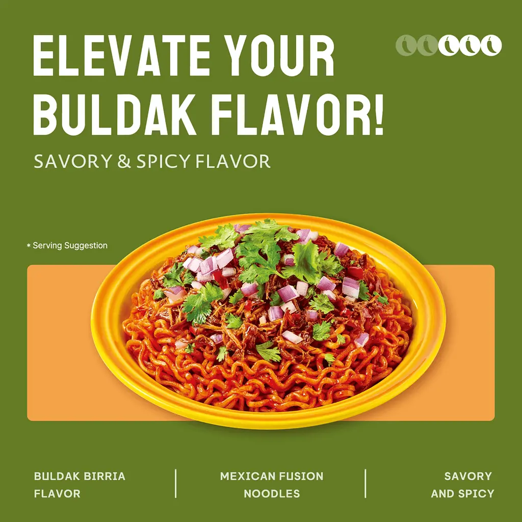 Локшина Samyang Buldak Birria Spicy Ramen 130г - фото 4