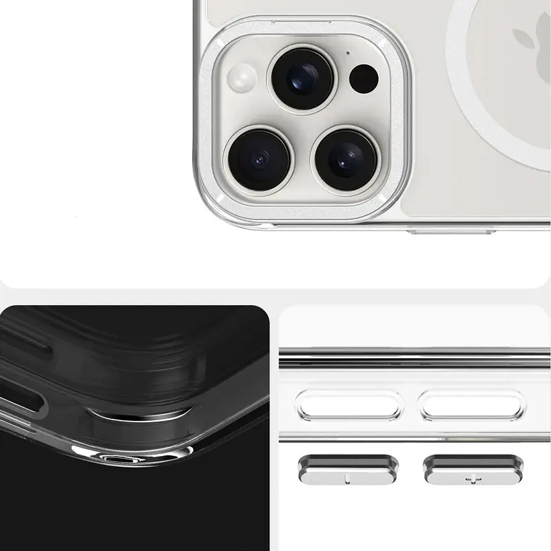 Чохол TPU Space Case Apex with MagSafe для Apple iPhone 16 Pro Max (6.9") Silver - фото 4