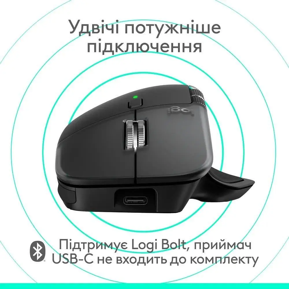 Миша Logitech MX Master 4 for Mac Performance Wireless Space Black (910-007577) - фото 8