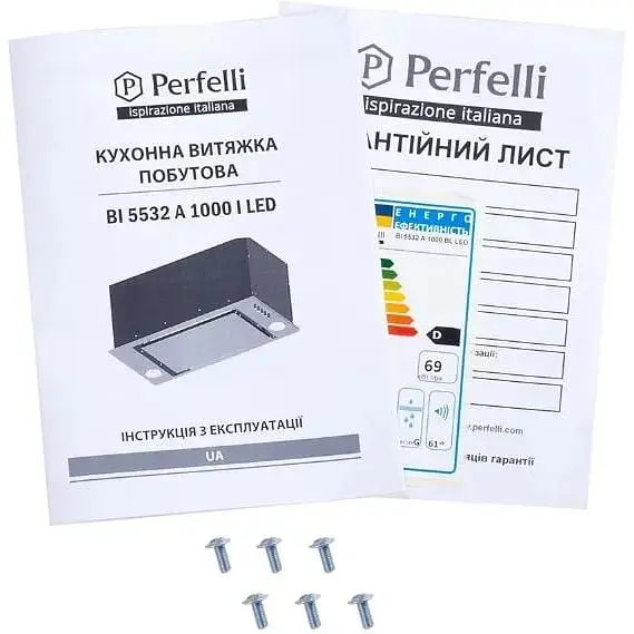 Витяжка вбудована Perfelli BI 5532 A 1000 BL LED - фото 11