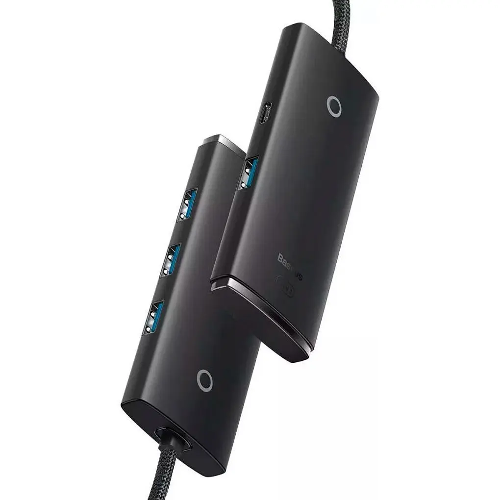 USB-хаб Baseus Lite Series 4-in-1 USB-A Black (WKQX030201) [152644] - фото 3