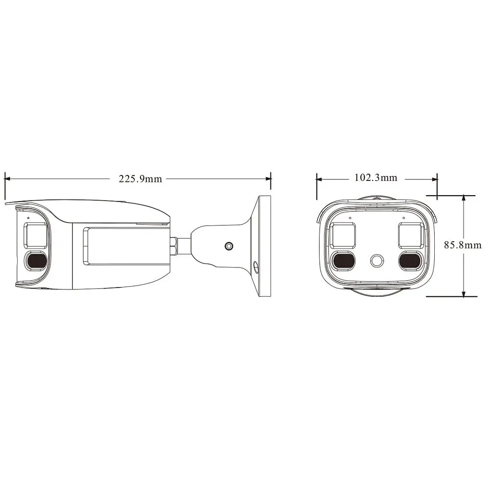 IP-відеокамера панорамна 4Mp*2 TVT TD-9482E3B-DP f=2.8mm, ІЧ+LED підсвічування, 2 мікрофони (77-00454) - фото 2