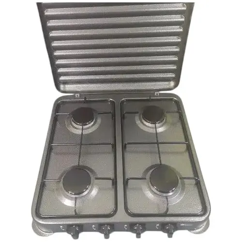 Настільна газова плита на чотири конфорки Domotec MS-6604 газова 0,54 кВт х 4 Коричнева - фото 5