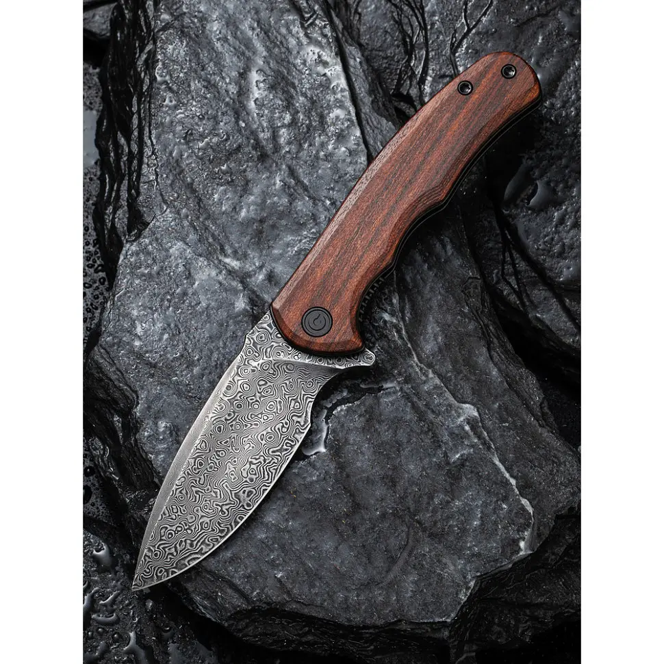 Нож складной Civivi Mini Praxis C18026C-DS1 Damascus + Guibourtia Wood - фото 10