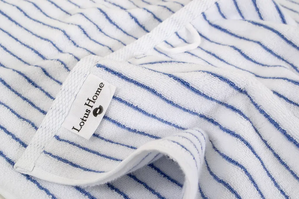 Рушник Lotus Home Готель Premium - Microcotton Stripe White-Blue 50x90 550 г/м² - фото 4