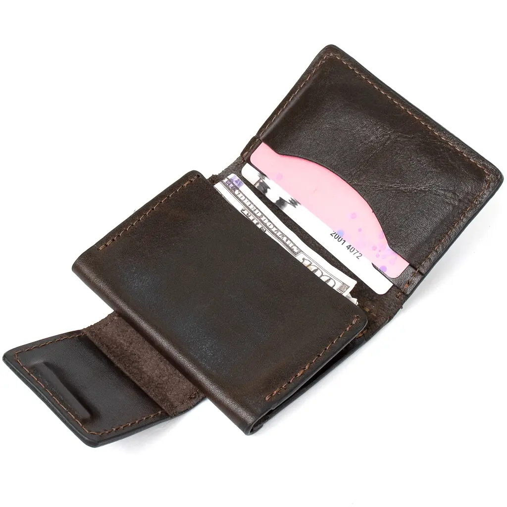 Визитница кожаная GRANDE PELLE 7х10х1.5 см acs0018799 - фото 4