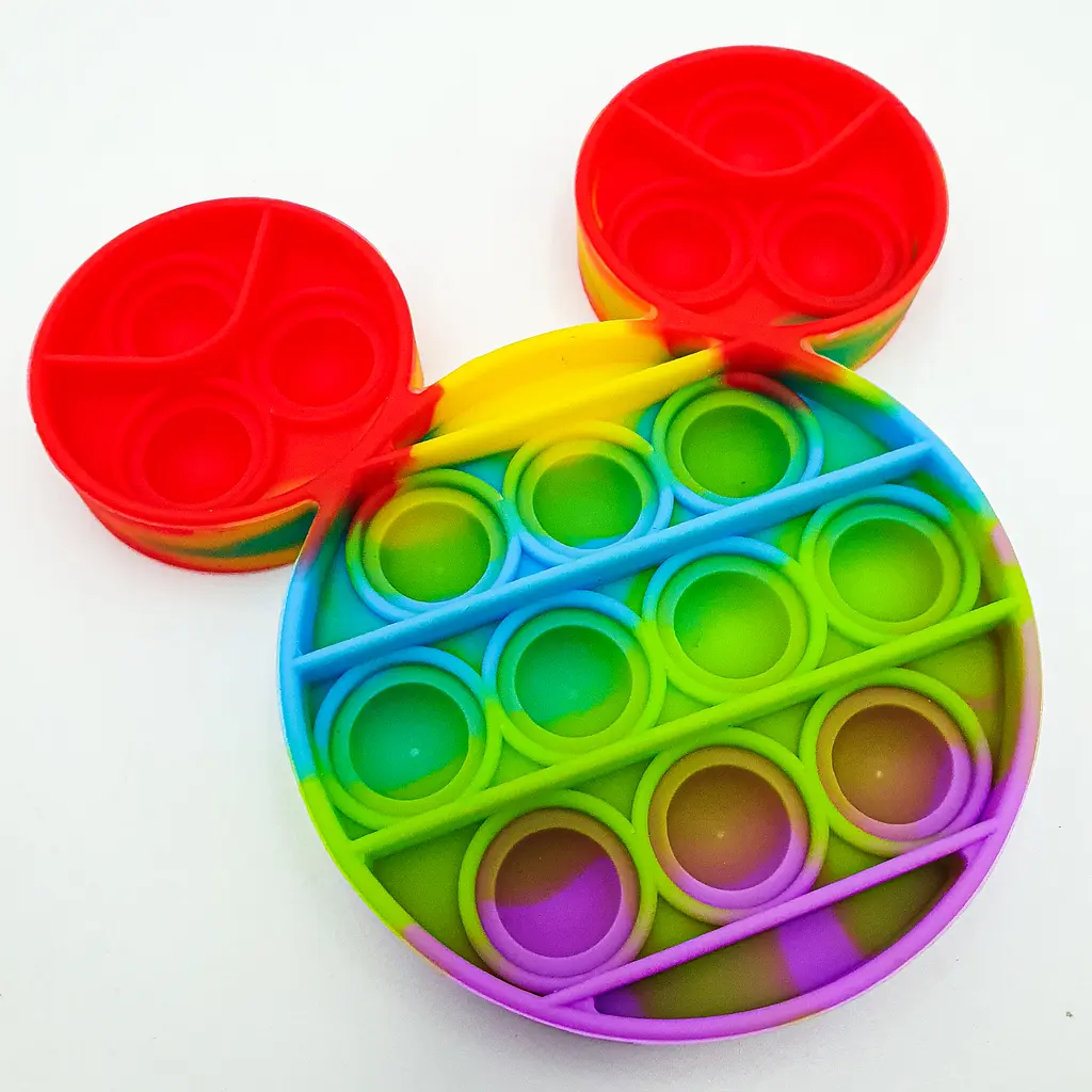 Сенсорна іграшка антистрес силіконова нескінченна пухирця поп іт UKC Pop It Fidget мишка - фото 3