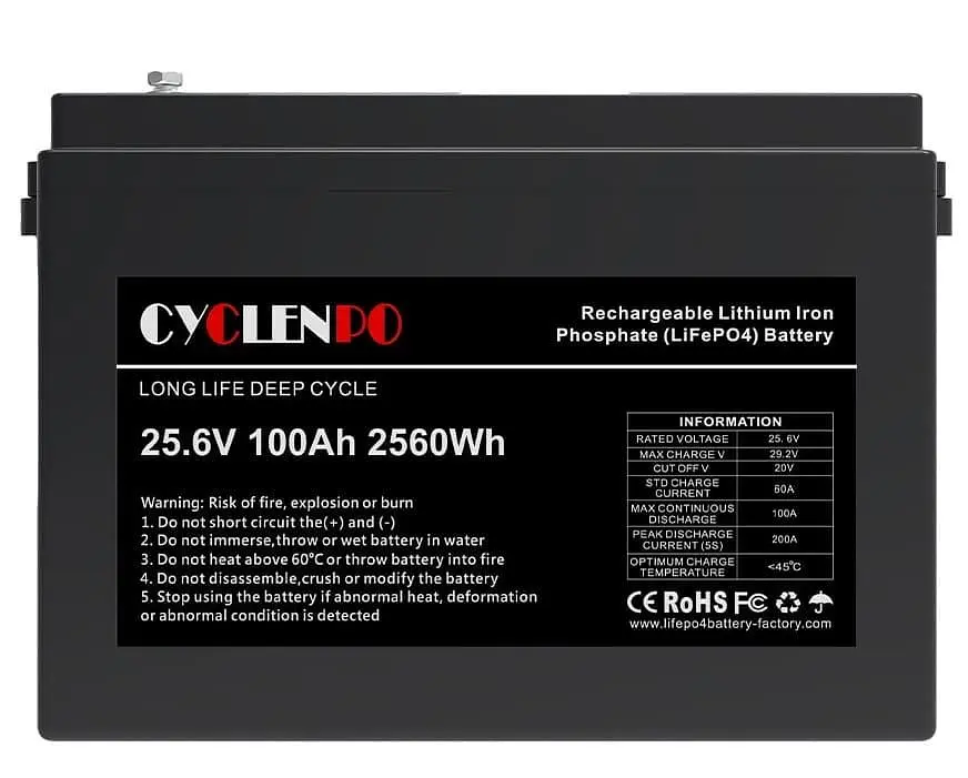 Акумуляторна батарея для ДБЖ Cyclen LiFePO4 25.6 V / 100 А*ч (44-00080) - фото 2