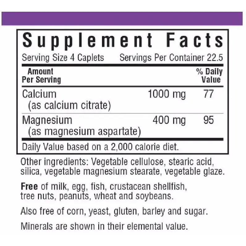 Кальций цитрат + Магній Bluebonnet Nutrition 90 капсул - фото 2