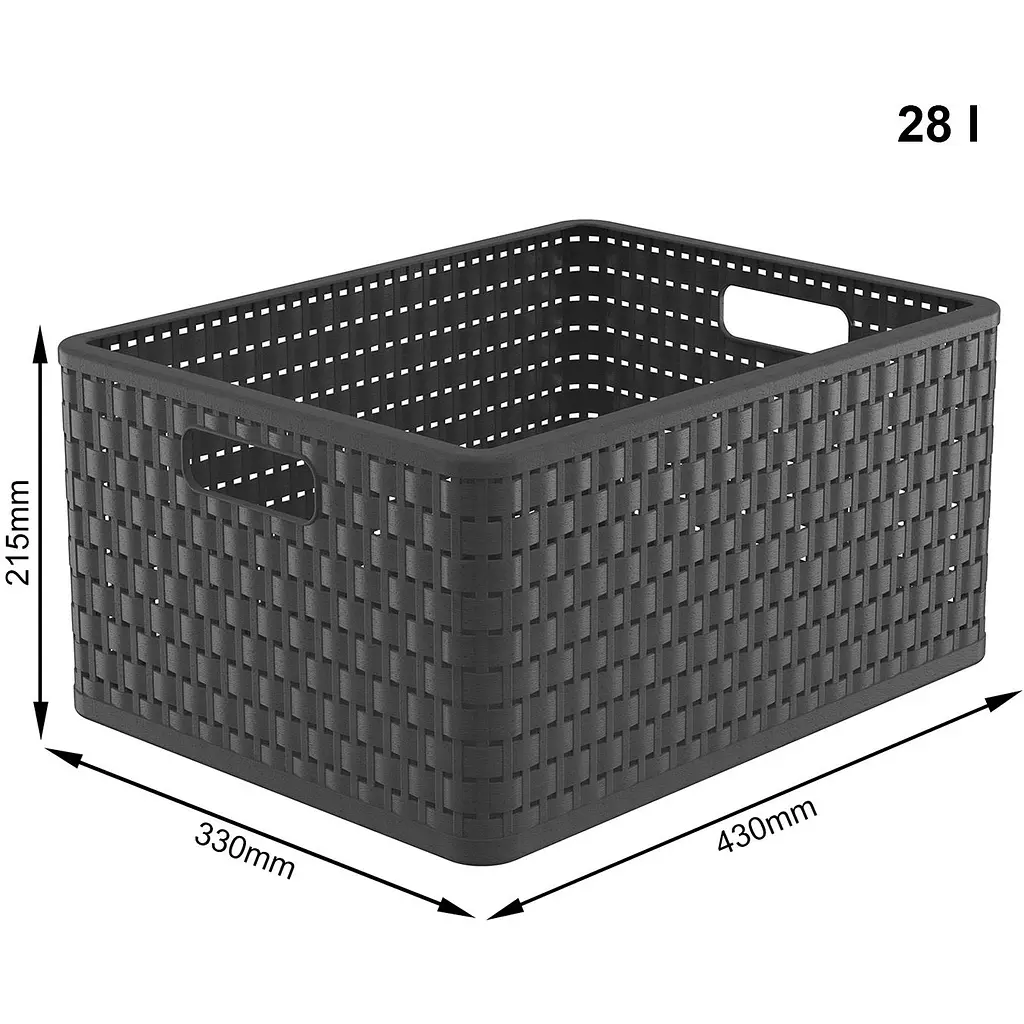 Ящик для хранения Rotho А4 Country 28 л антрацит (11668.3) - фото 2