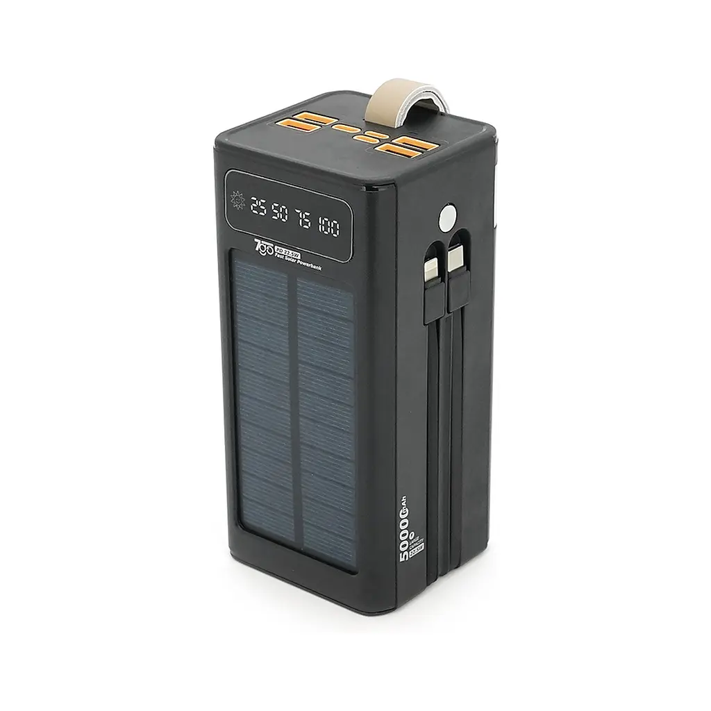 Батарея універсальна 7GO 50000mAh PD/22.5 Solar Black (GPW-01 / 45006) - фото 2