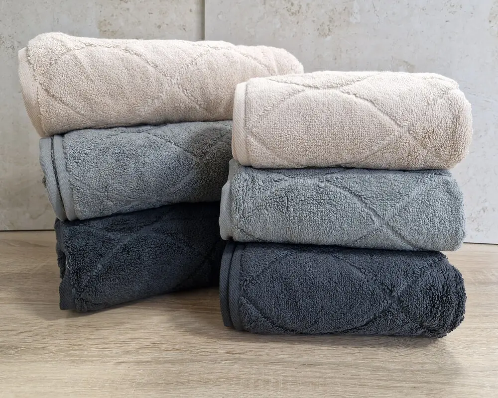 Набір турецьких махрових рушників Cestepe MicroCotton Premium 3 штуки 50x90 + 3 штуки 70х140 Voli 2 щільність 600 г/м2 - фото 5
