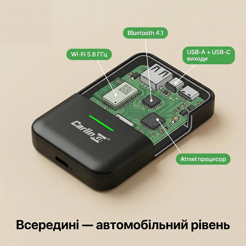 Адаптер CarlinKit CCPA Plus — додає CarPlay та Android Auto на будь-яку Android-магнітолу - фото 5