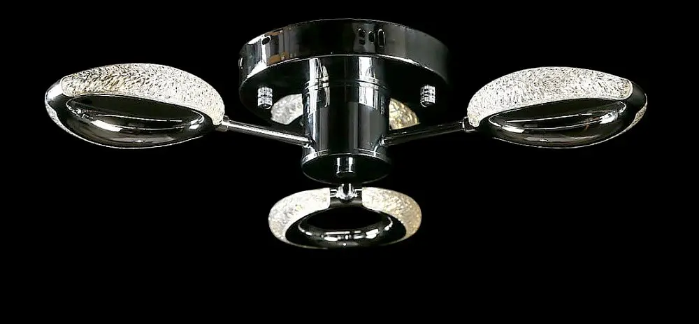 Люстра потолочная LED Splendid Ray LT9861/3, 80W, хром, белый, современный стиль с пультом - фото 2