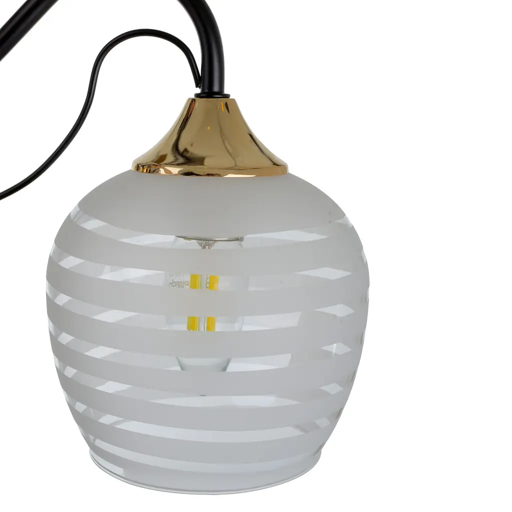 Люстра потолочная Brille классическая E27 60W BK (LK-676C/3) - фото 4