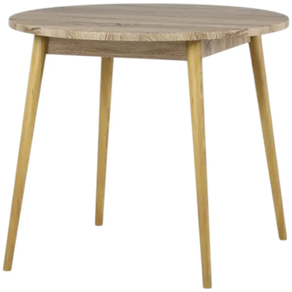 Обеденный стол круглый Lion Майами-1 деревянные ножки Дуб Сонома трюфель (LION-041154) - фото 2