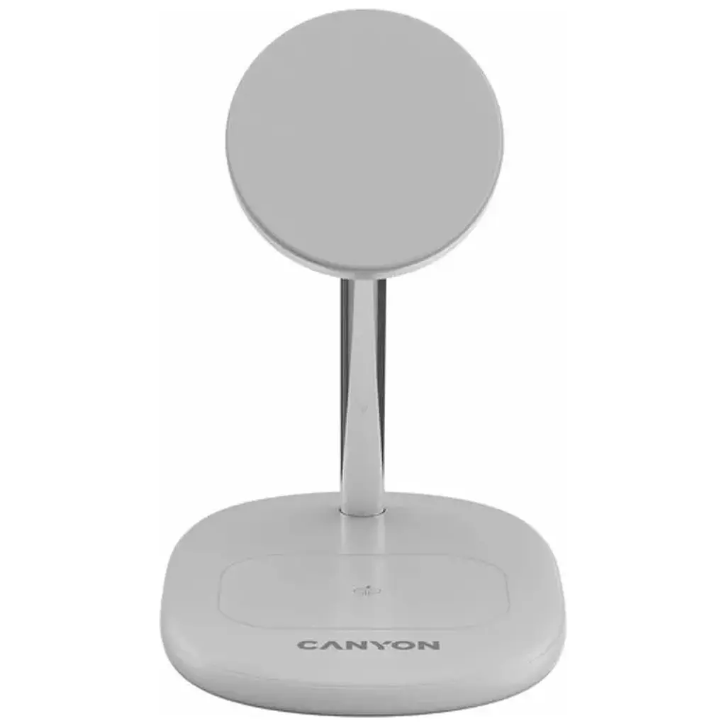 Зарядний пристрій Canyon wireless charger WCS-205 15W Qi2 2in1 w/o adapter White (CNS-WCS205WW/A) - фото 7