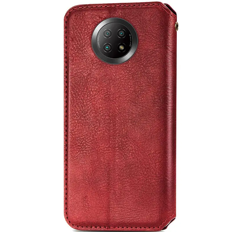 Шкіряний чохол-книжка GETMAN Cubic (PU) для Xiaomi Redmi Note 9 5G / Note 9T Червоний - фото 2