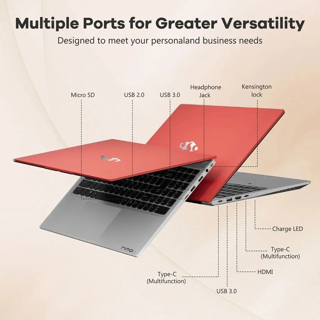 Ноутбук NIMO N153 R5 6600H/32GB/1TB Red [137453] - фото 4