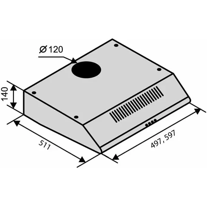 Вытяжка плоская Ventolux Parma 50 BR - фото 2