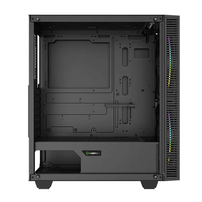 Корпус GameMax Black Hole, без БЖ, Midi Tower, ATX / Micro ATX / Mini ITX, USB 3.0, USB 2.0, 2x200 мм LED, 421x210x460 мм, 0.5 мм, 5.9кг - фото 4