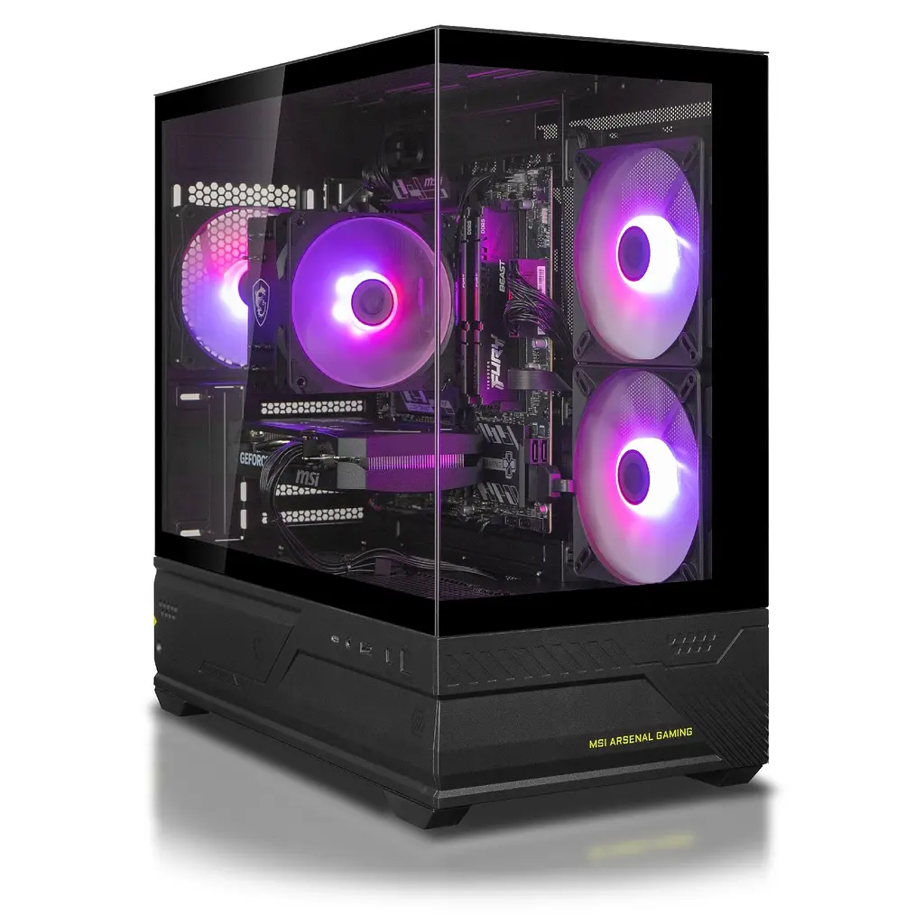 Комп'ютер Dragon Lucky Spectre Powered_by MSI (RTX 5060 - R5 7500F) Black / AMD Ryzen 5 7500F (3.7-5.0), 6 ядер / NVIDIA GeForce RTX 5060 / 32 ГБ (DDR5) / 1024 ГБ (SSD) - фото 2