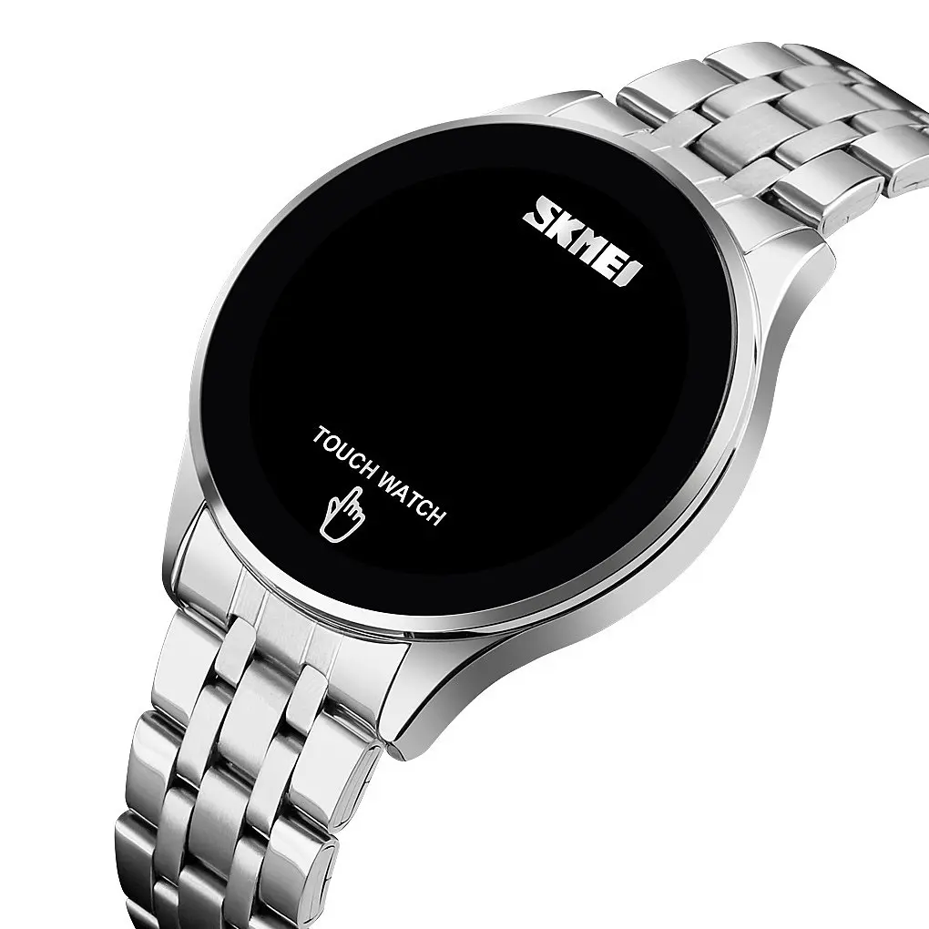 Чоловічий наручний світлодіодний годинник Skmei 1579 light (Сріблястий) - фото 3