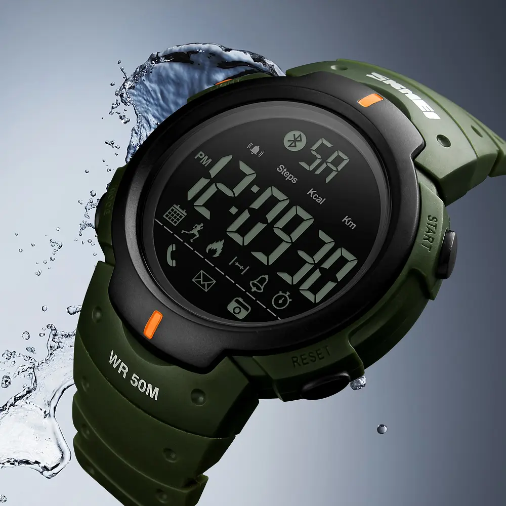 Наручные часы мужские 1301AG army green Smart Watch Skmei acs0030815 - фото 4
