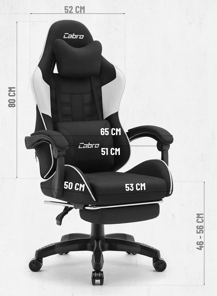 Кресло Cabro C501 Black-White ткань - фото 10