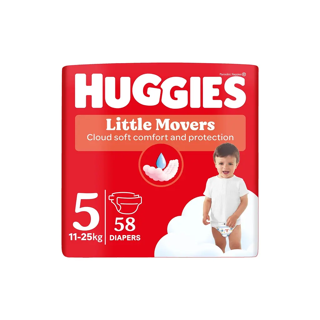 Підгузки Huggies Little Movers 5 (11-25 кг) Mega 58 шт (5029053548784)